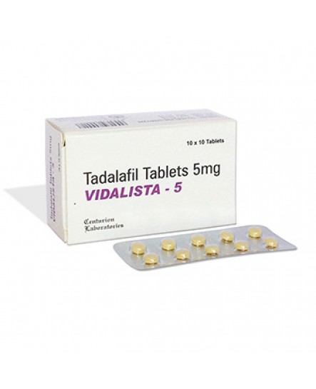 Buy Generic Cialis in Australia: Vidalista 5 mg with 3 strip x 10 pills of Tadalafil